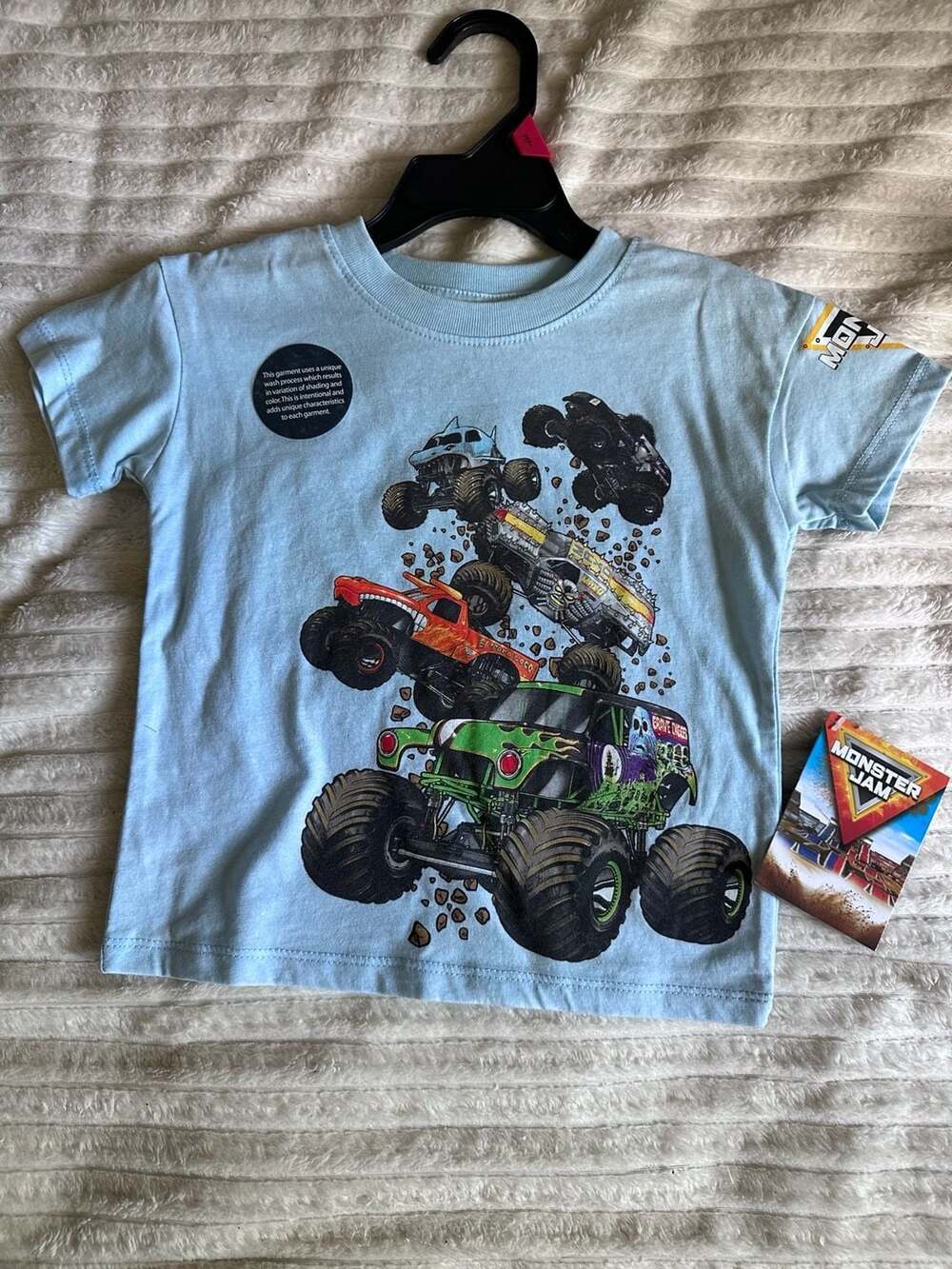 Monster Jam Graphic T-Shirt Toddler Size 2T Light Blue